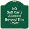 Signmission Designer Series-No Golf Carts Allowed Beyond This Point, 18" x 18", G-1818-9830 A-DES-G-1818-9830 - alternate 1